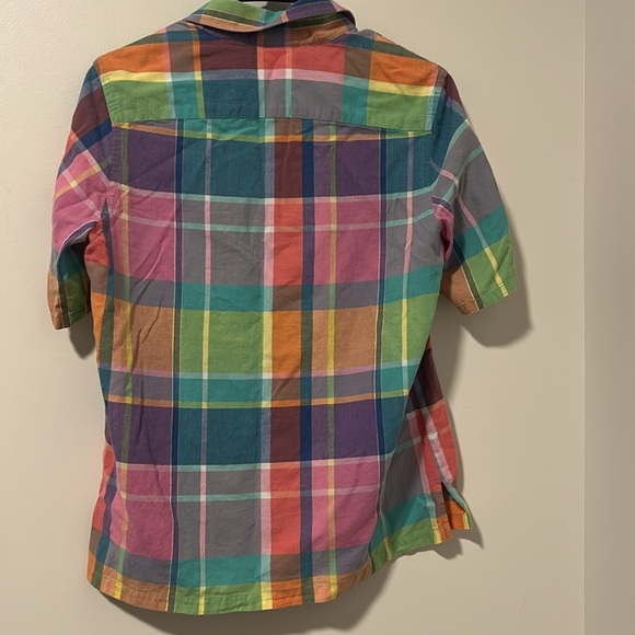 Lauren Ralph Lauren 100% Cotton Lightweight Colorful Plaid Button Down Size Med - Picture 3 of 3